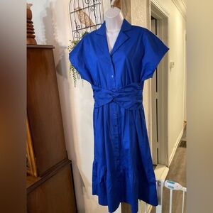 White House Black Market Cobalt Blue Maxi Dress 49” length NWOT